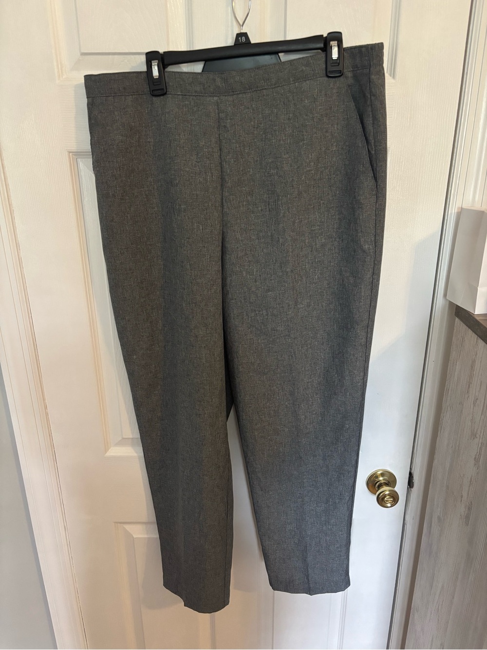 Laura Scott Women’s Classic Pull On Gray Dress Pants